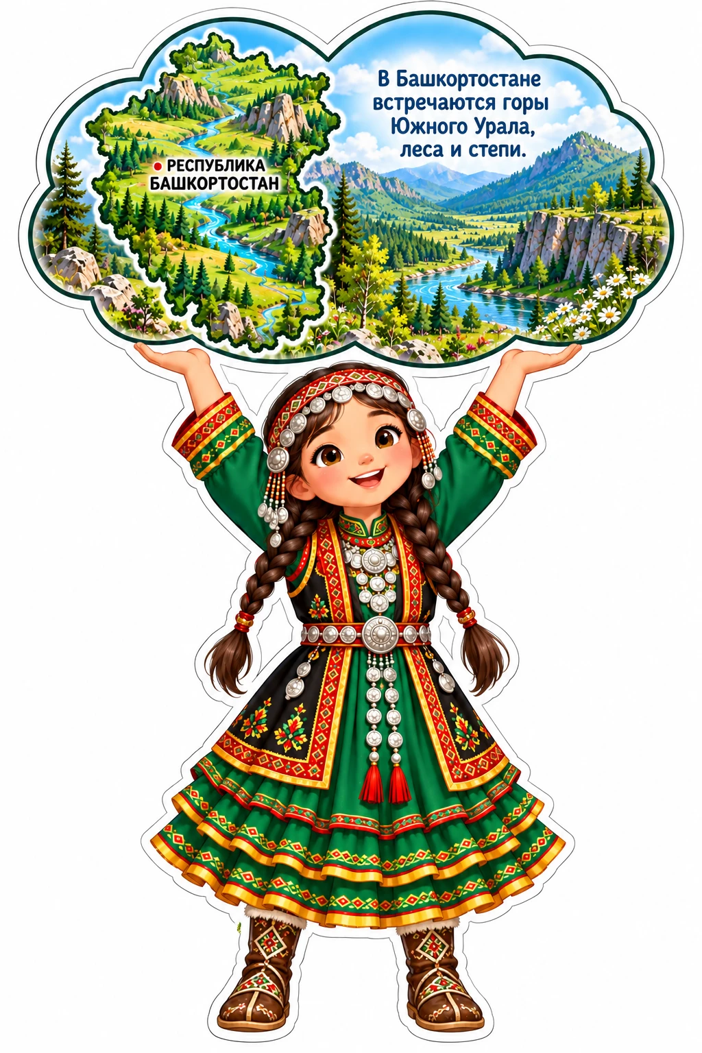 🌍 НАРОДЫ НА КАРТЕ РОССИИ — БАШКИРЫ! 🇷🇺