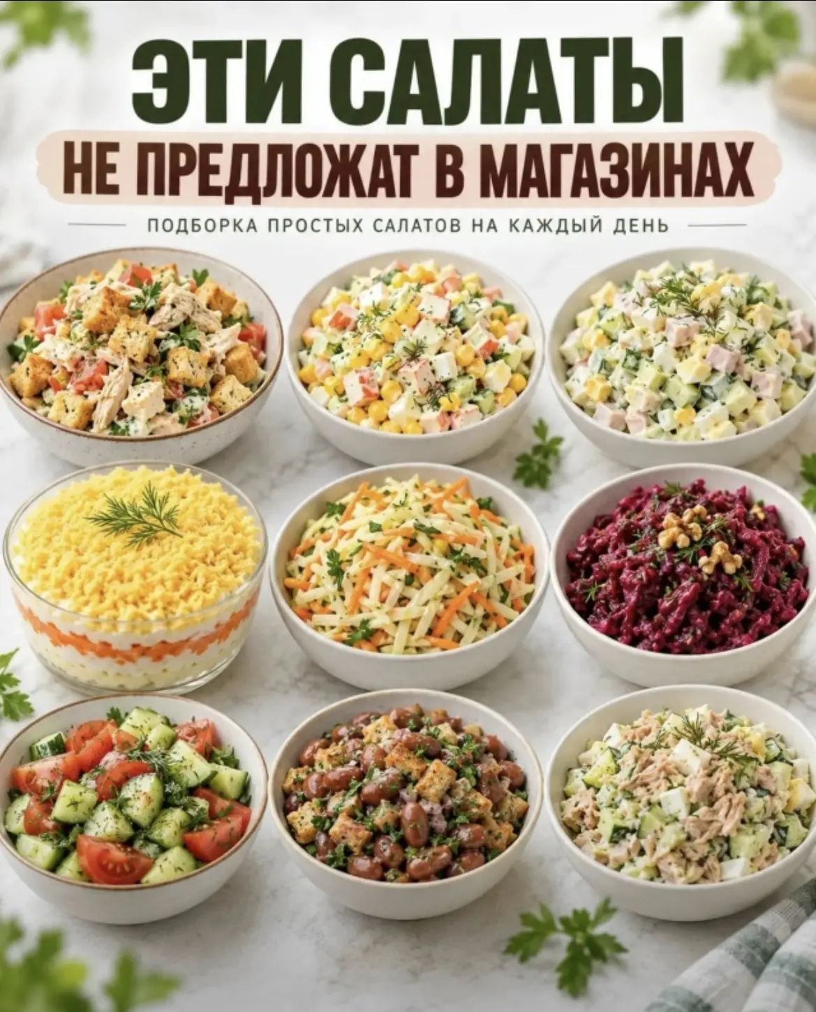 🔥Салаты, которых не будет в магазине