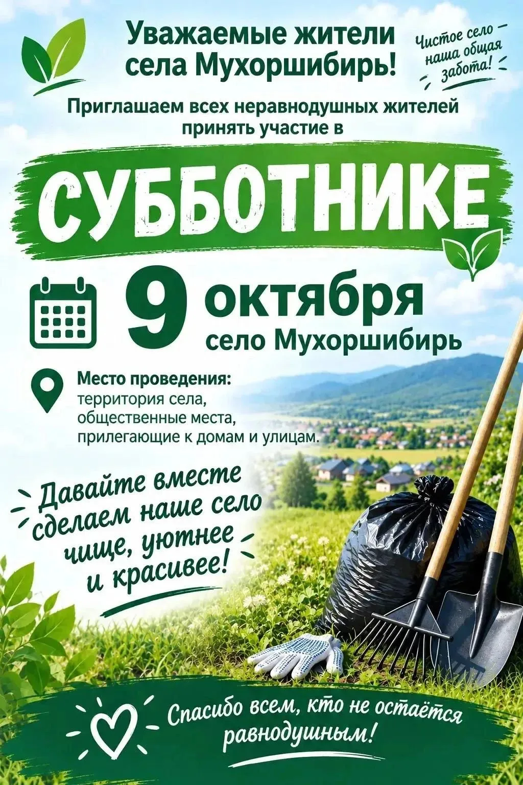 🧹 Субботник в вашем районе! 🧹