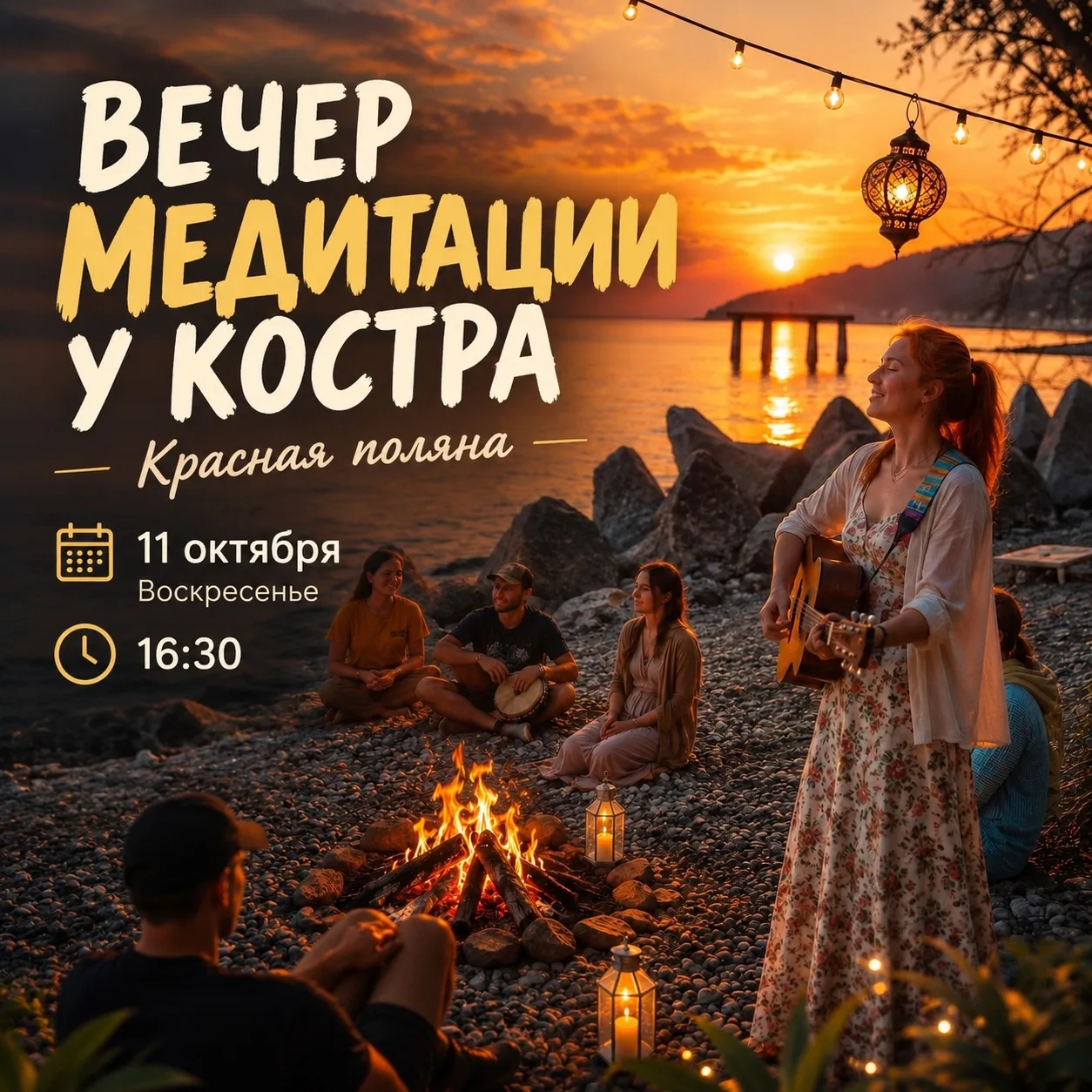 🔥 ВЕЧЕР МАНТРА-МЕДИТАЦИИ У КОСТРА