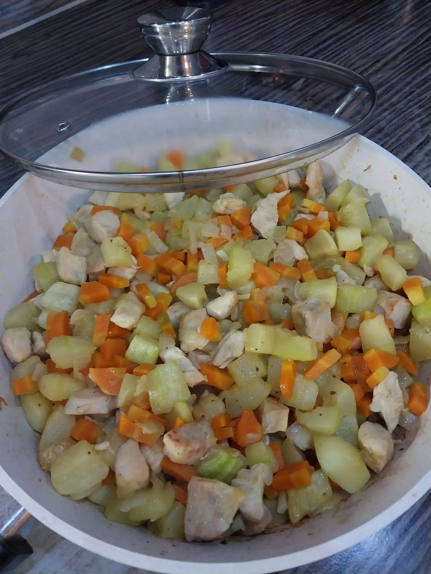 Овощное рагу с куриной грудкой. Прям ПП получилось😋