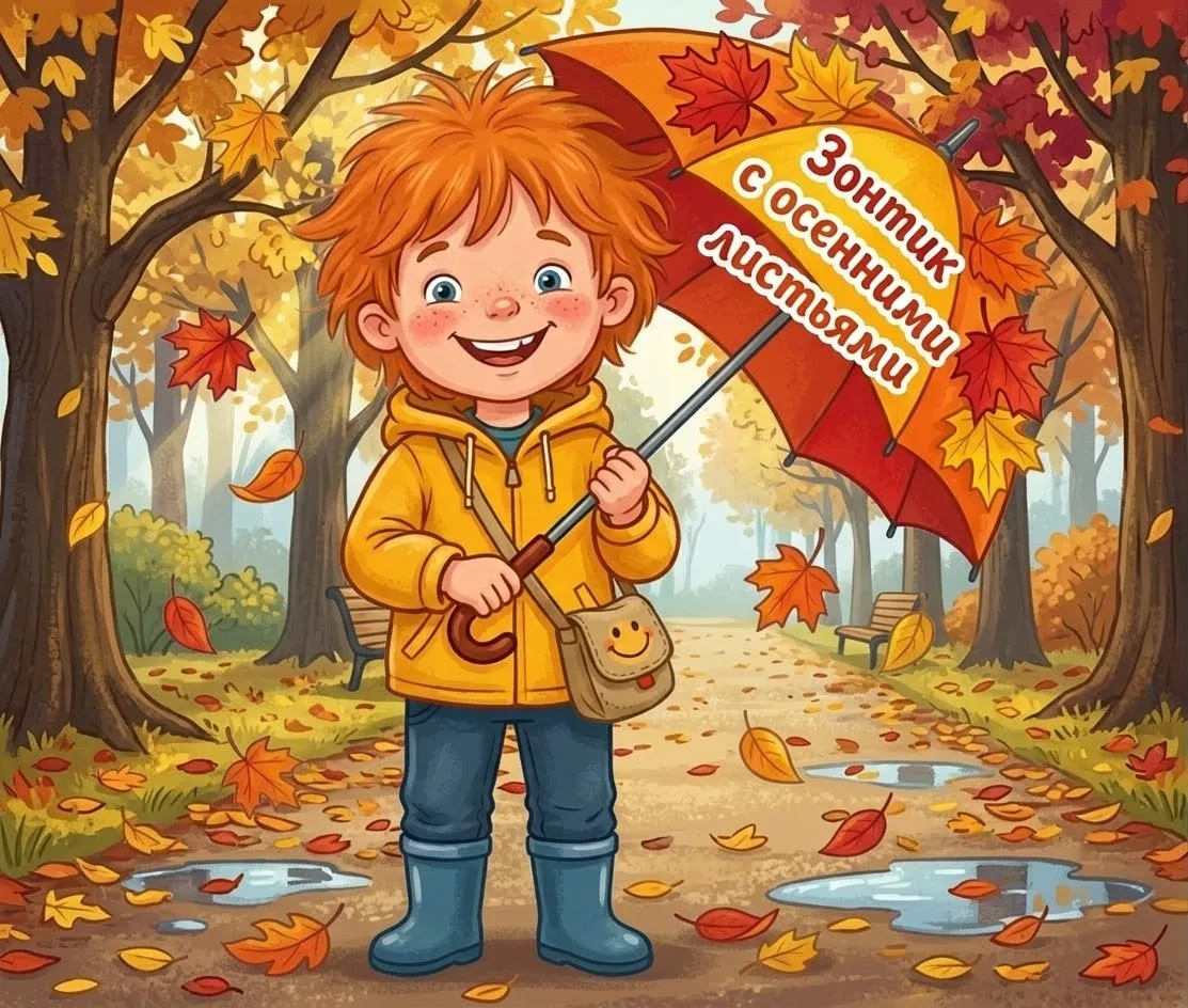 🍂 «Зонтик с осенними листьями»: творчество группы «Умельцы»! 🍁