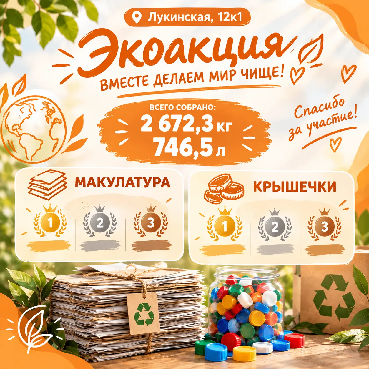 ♻️ ЛУКИНСКАЯ 12К1: НАЧИНАЕМ С МАЛЕНЬКИХ ШАГОВ!