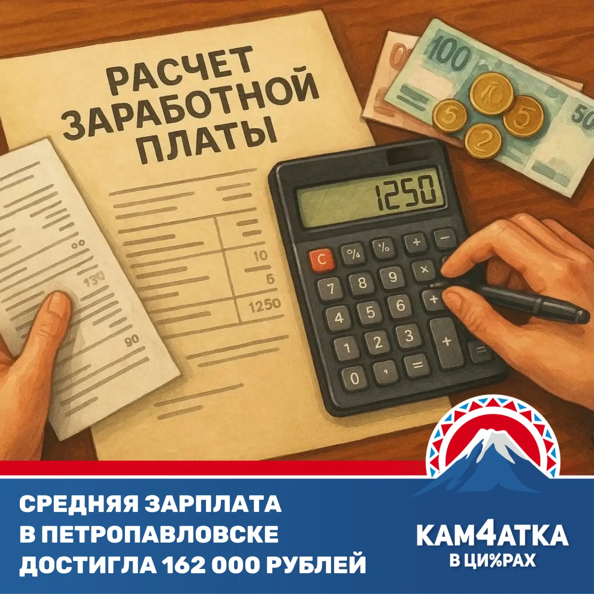 Петропавловск-Камчатский занял 20 место в России по уровню зарплат