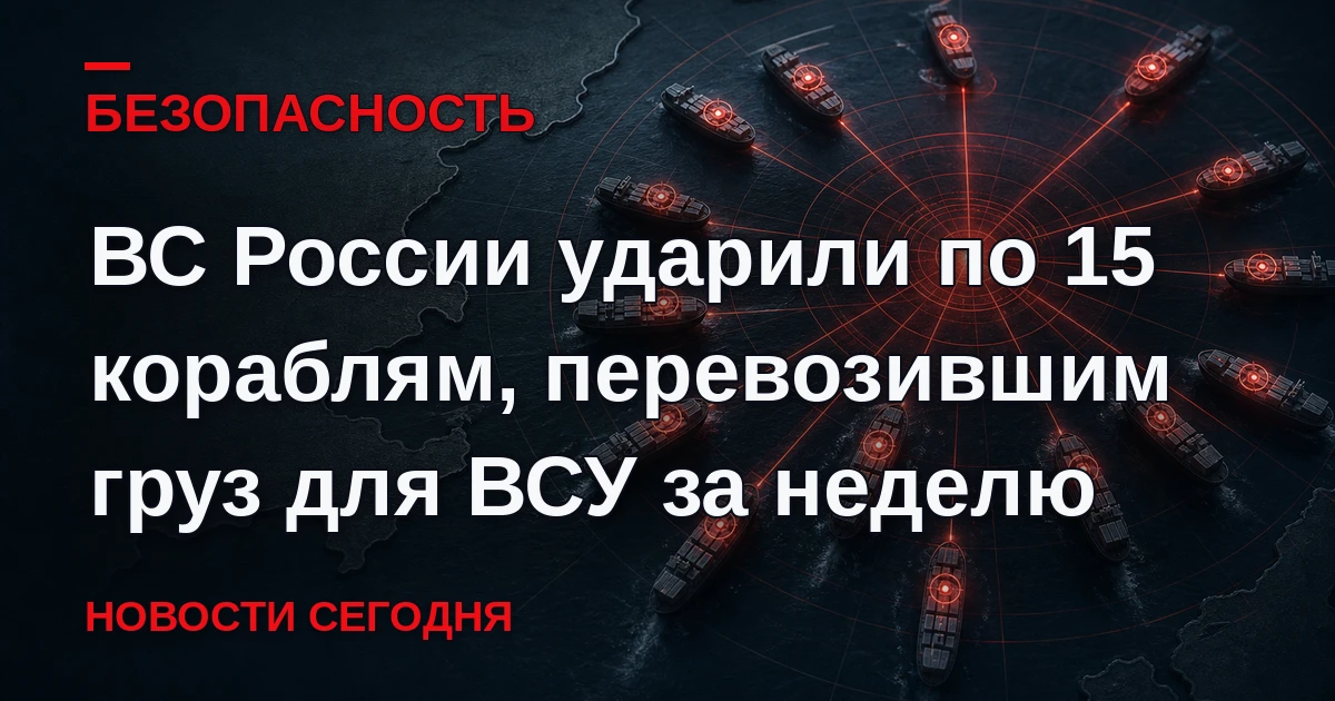 Армия России за неделю поразила 15 сухогрузов, задействованных в поставках западного во...
