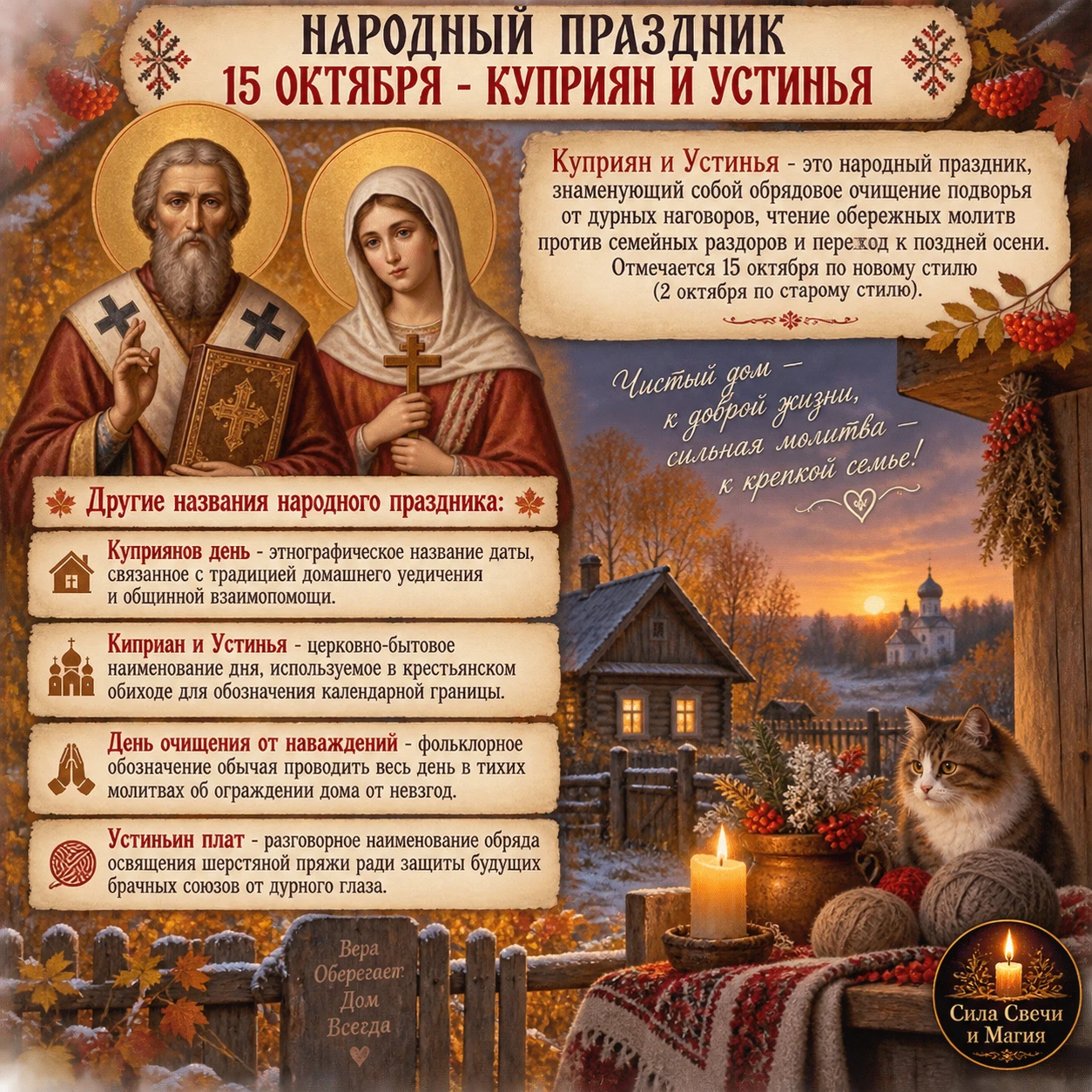 🍂 15 октября: день, когда в доме тихо и надёжно