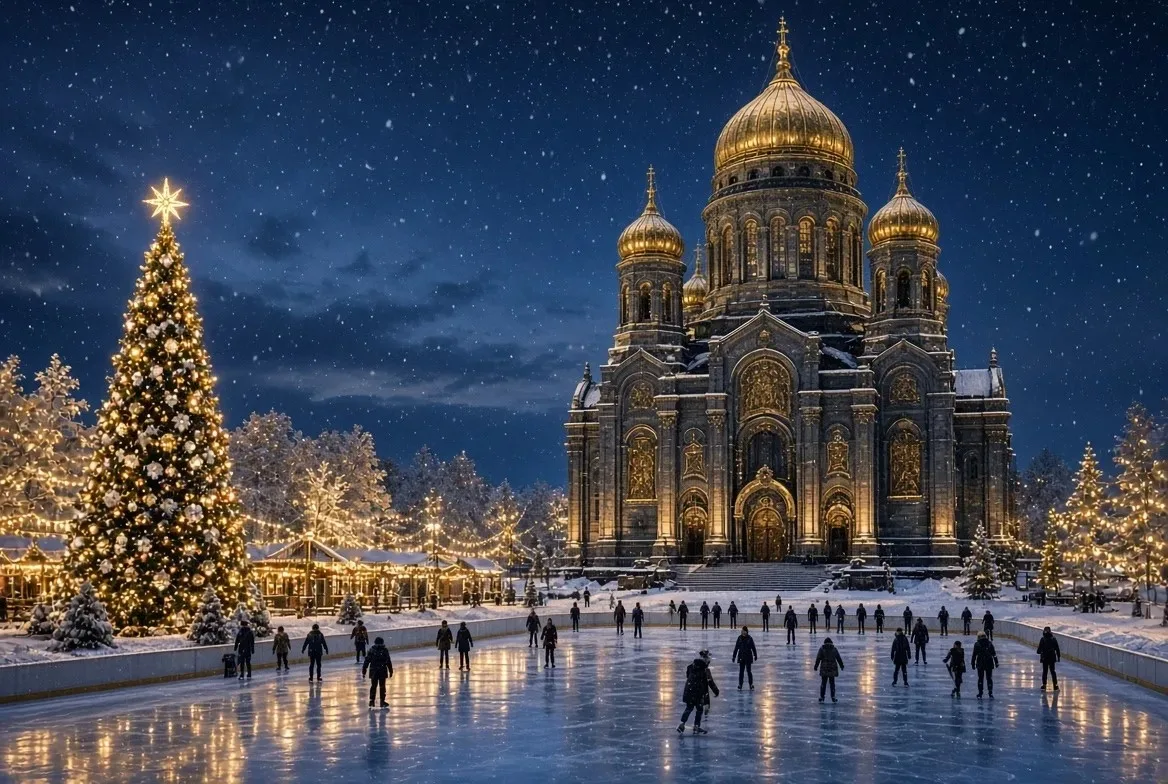 👨‍✈⭐ РОЖДЕСТВО В "ПАРКЕ ПАТРИОТ" 🚀🚁 + 🎆⛄ ❄ МОСКВА 🎅🌟🎄