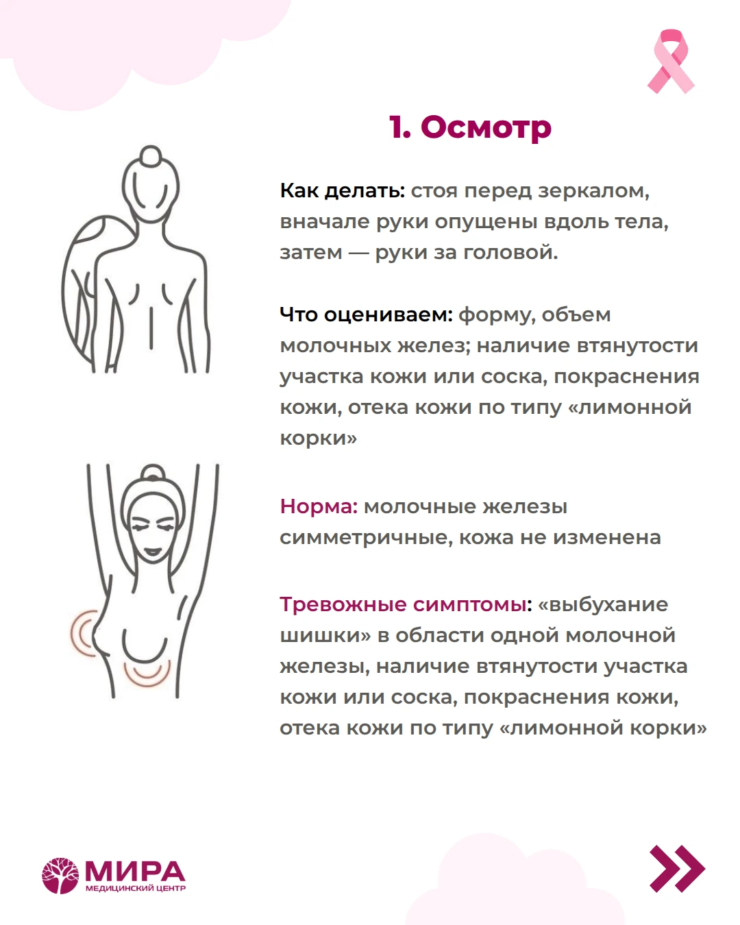 Профилактика рака молочной железы заключается в работе с факторами риска и раннем выявл...