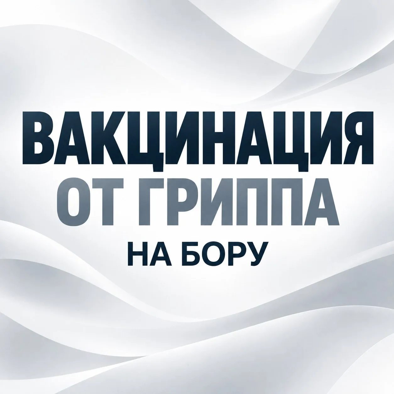 16 октября на Бору проходит выездная вакцинация против гриппа