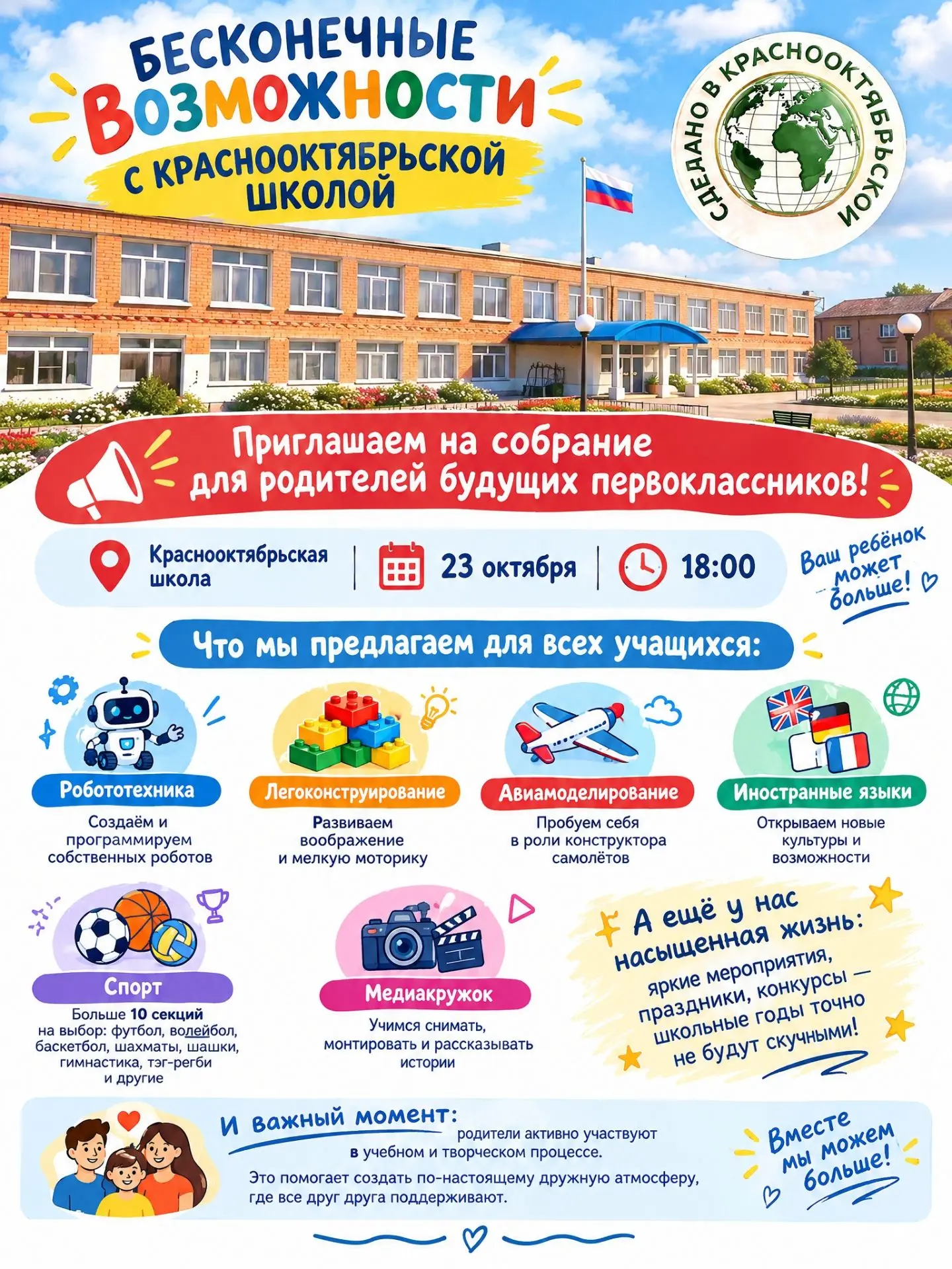 СОБРАНИЕ ДЛЯ РОДИТЕЛЕЙ БУДУЩИХ ПЕРВОКЛАССНИКОВ