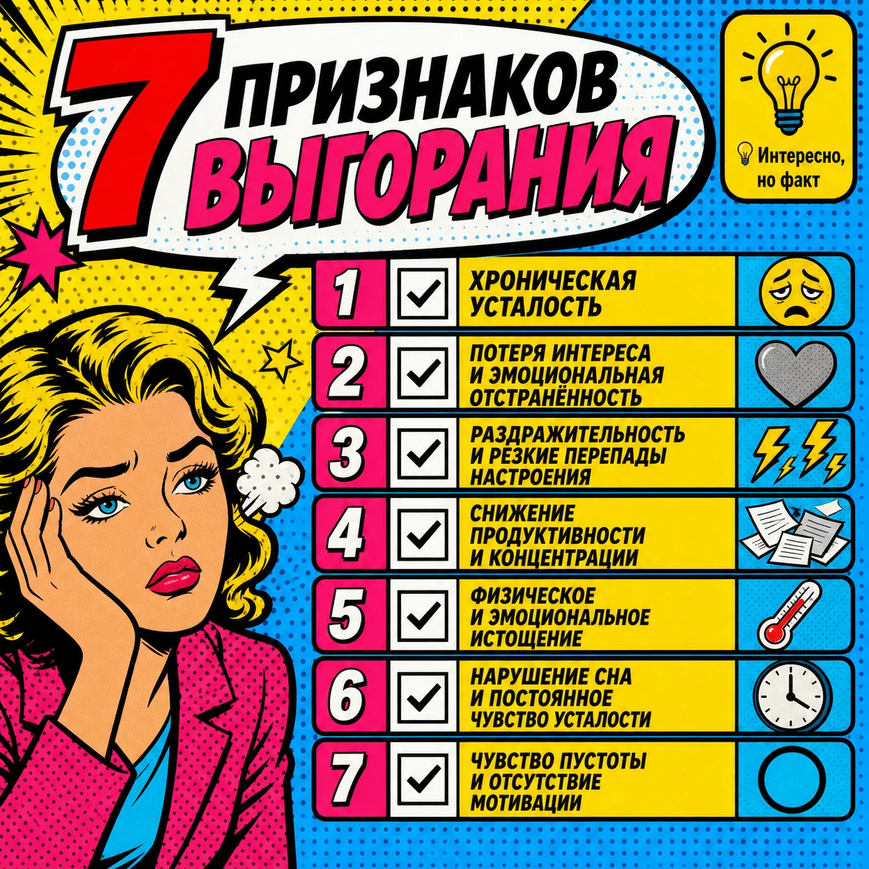 ✅ Чек-лист: 7 признаков, что ты выгорел