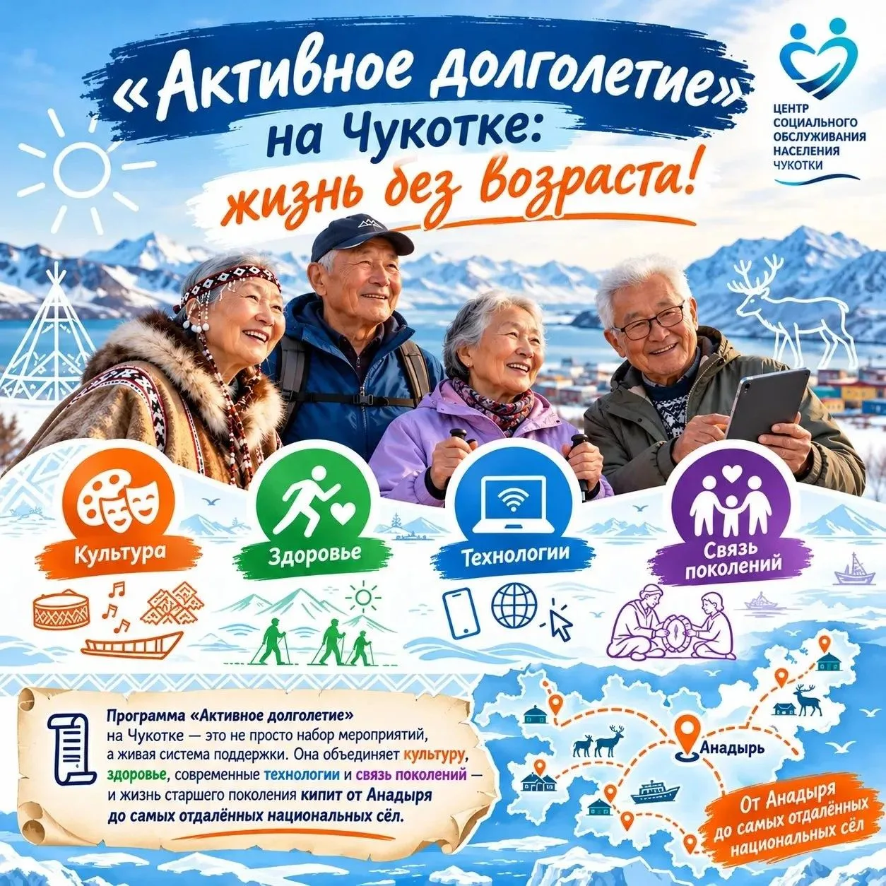«Активное долголетие» на Чукотке: жизнь без возраста! 🎉💛