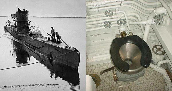 Немецкая подводная лодка затонула из-за неисправного унитаза.