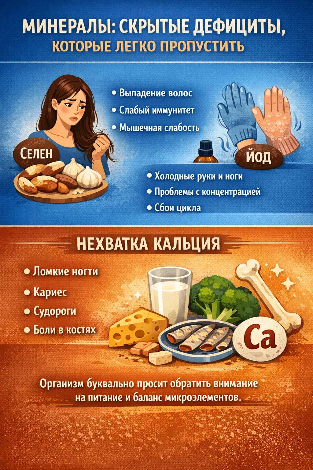 Минералы: скрытые дефициты, которые легко пропустить