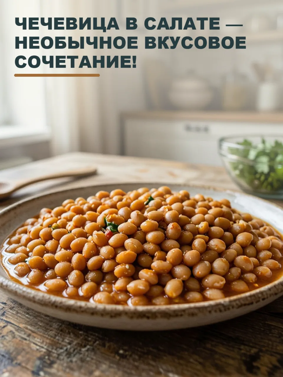 ЧЕЧЕВИЦА В САЛАТЕ — НЕОБЫЧНОЕ ВКУСОВОЕ СОЧЕТАНИЕ!
