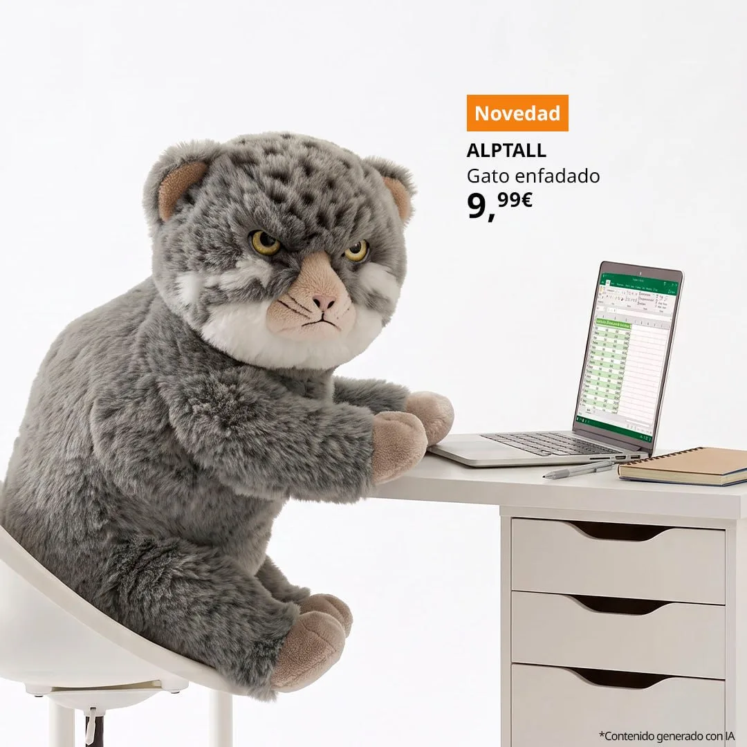 Недовольного манула от IKEA уже завезли на маркетплейсы — за игрушку просят около 3 тыс...