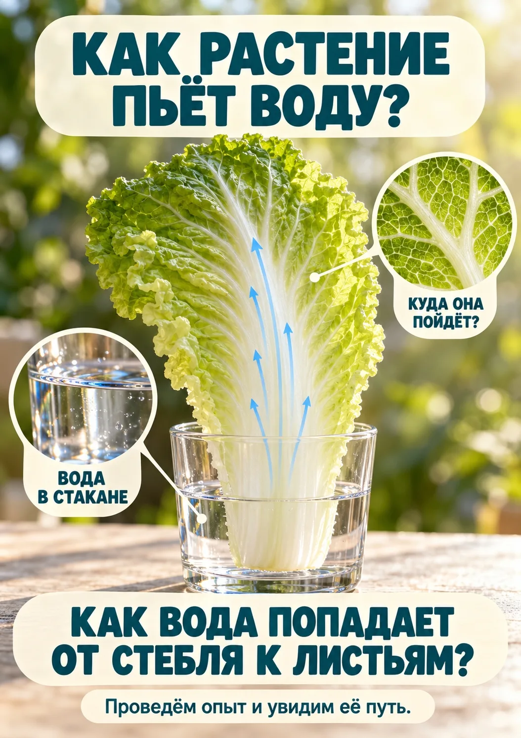 🌿 Как растение пьёт воду?