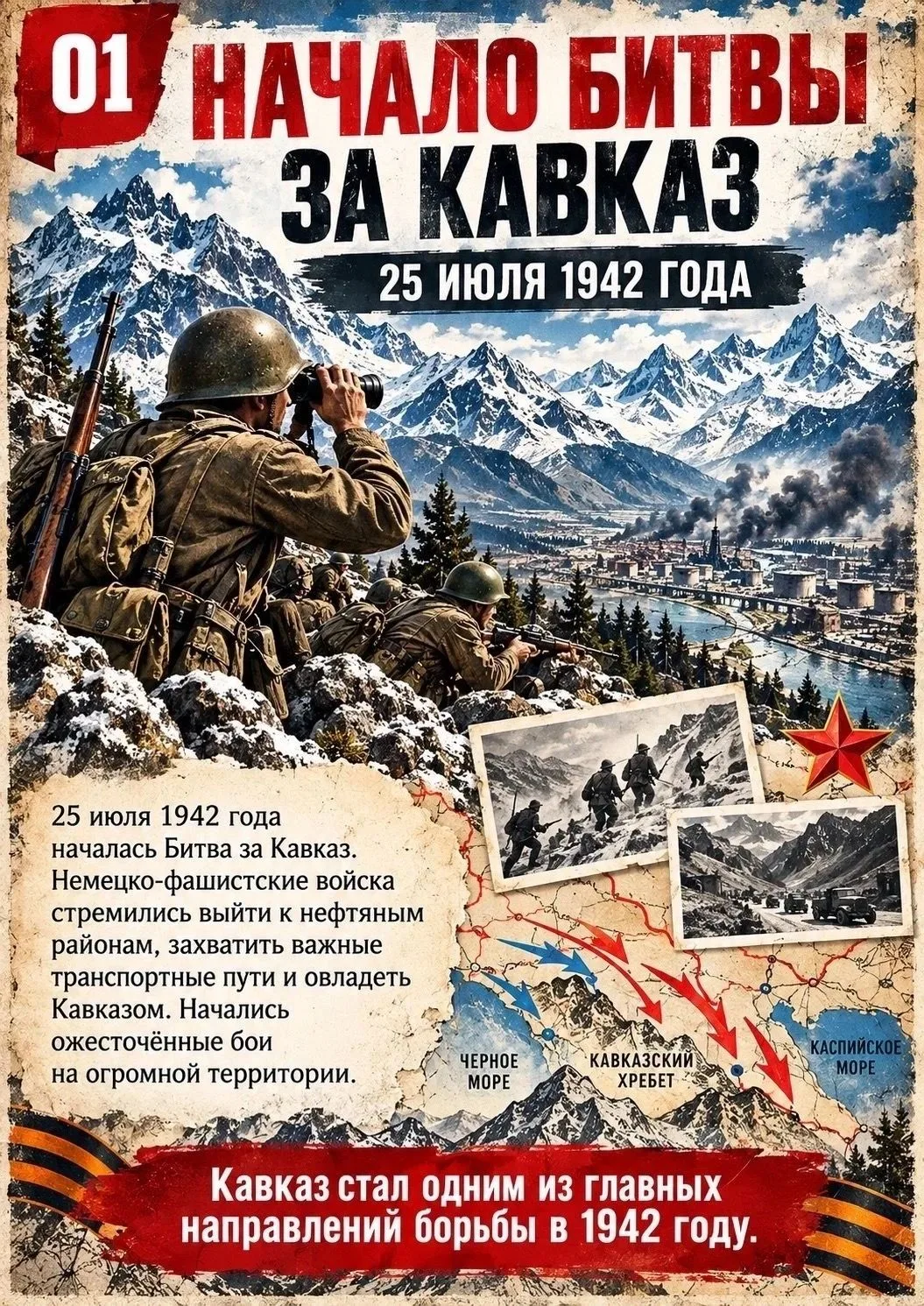 🗓️442 ШАГА К ПОБЕДЕ: БИТВЫ ЗА КАВКАЗ