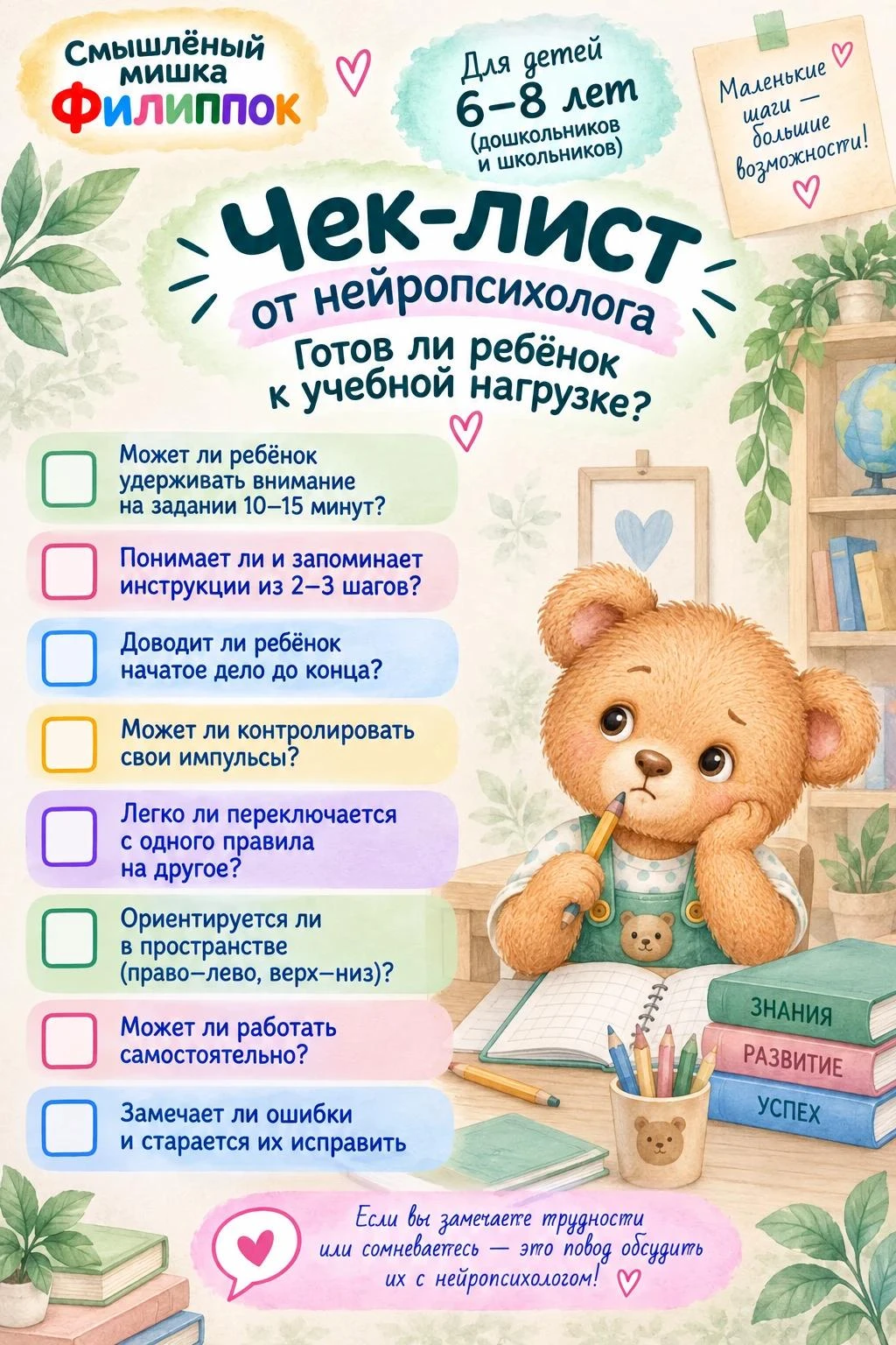 Как думаете, кому нужен нейропсихолог? (спойлер: не только «сложным» детям) 🧠