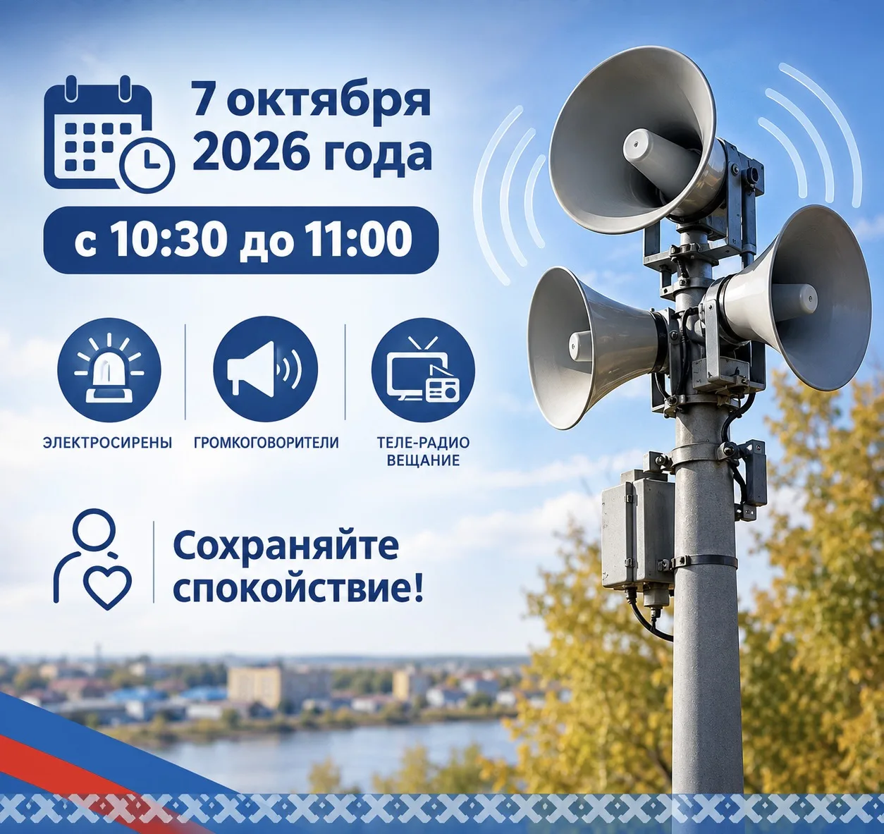 📢7 октября с 10:30 до 11:00 на территории всех поселений Октябрьского района запланиро...