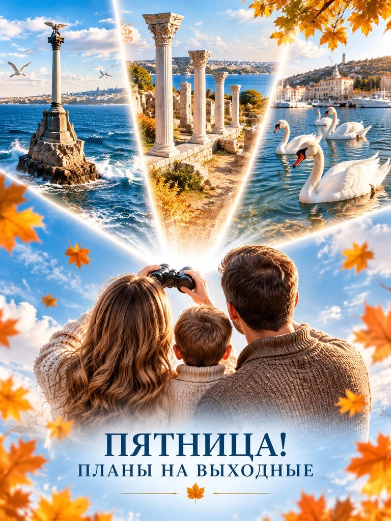 Севастопольская осень, солнце и два дня перезагрузки всей семьей🌊🍂