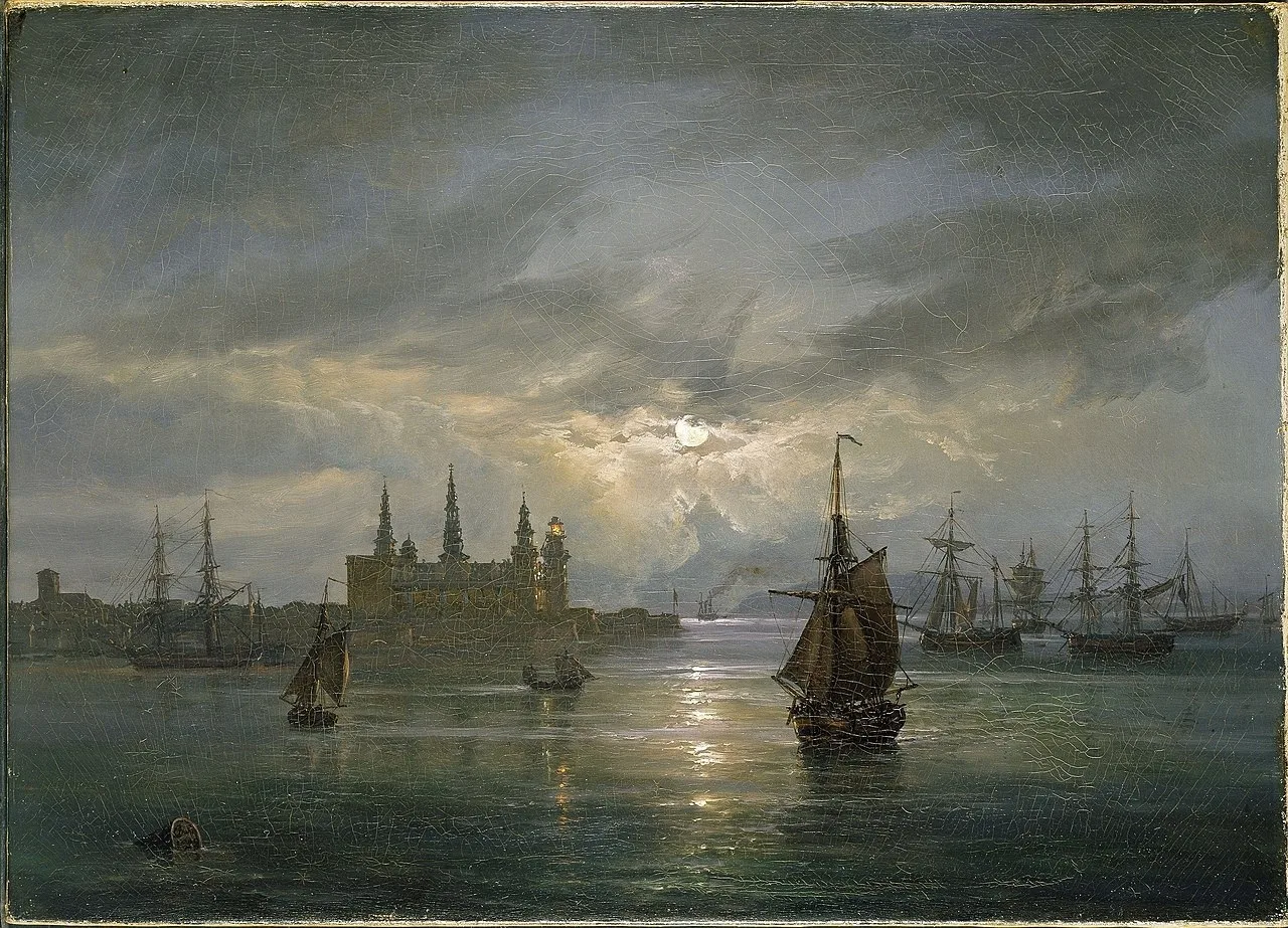 "Замок Кронборг в лунном свете", ок. 1849 г.