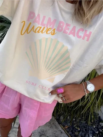 Женская винтажная футболка Palm Waves