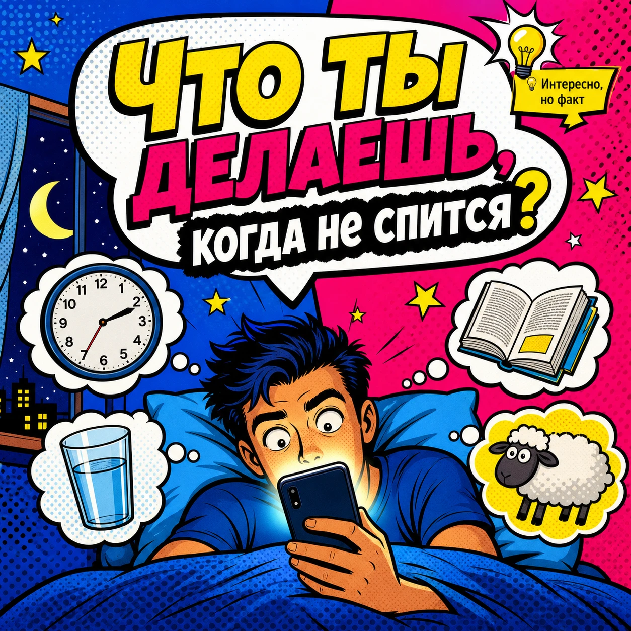 🌙 Что ты делаешь, когда не можешь уснуть?