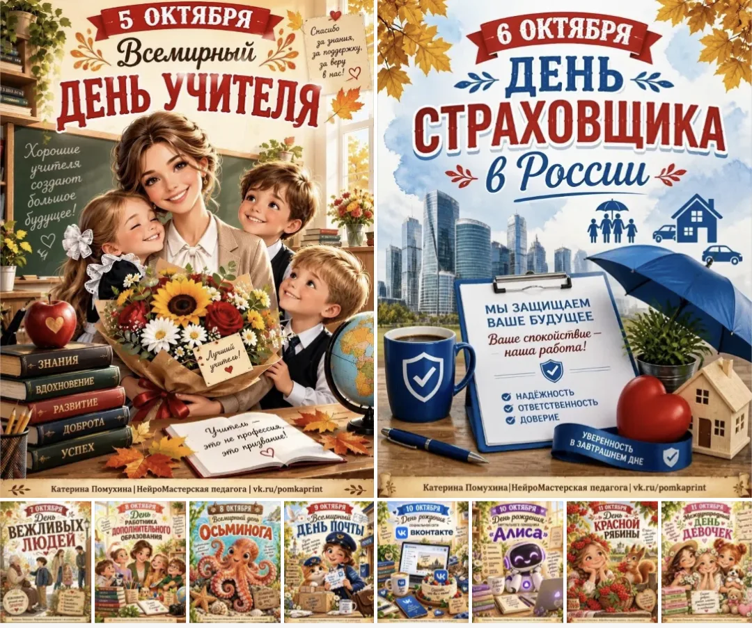 📆 Плакаты на следующую неделю