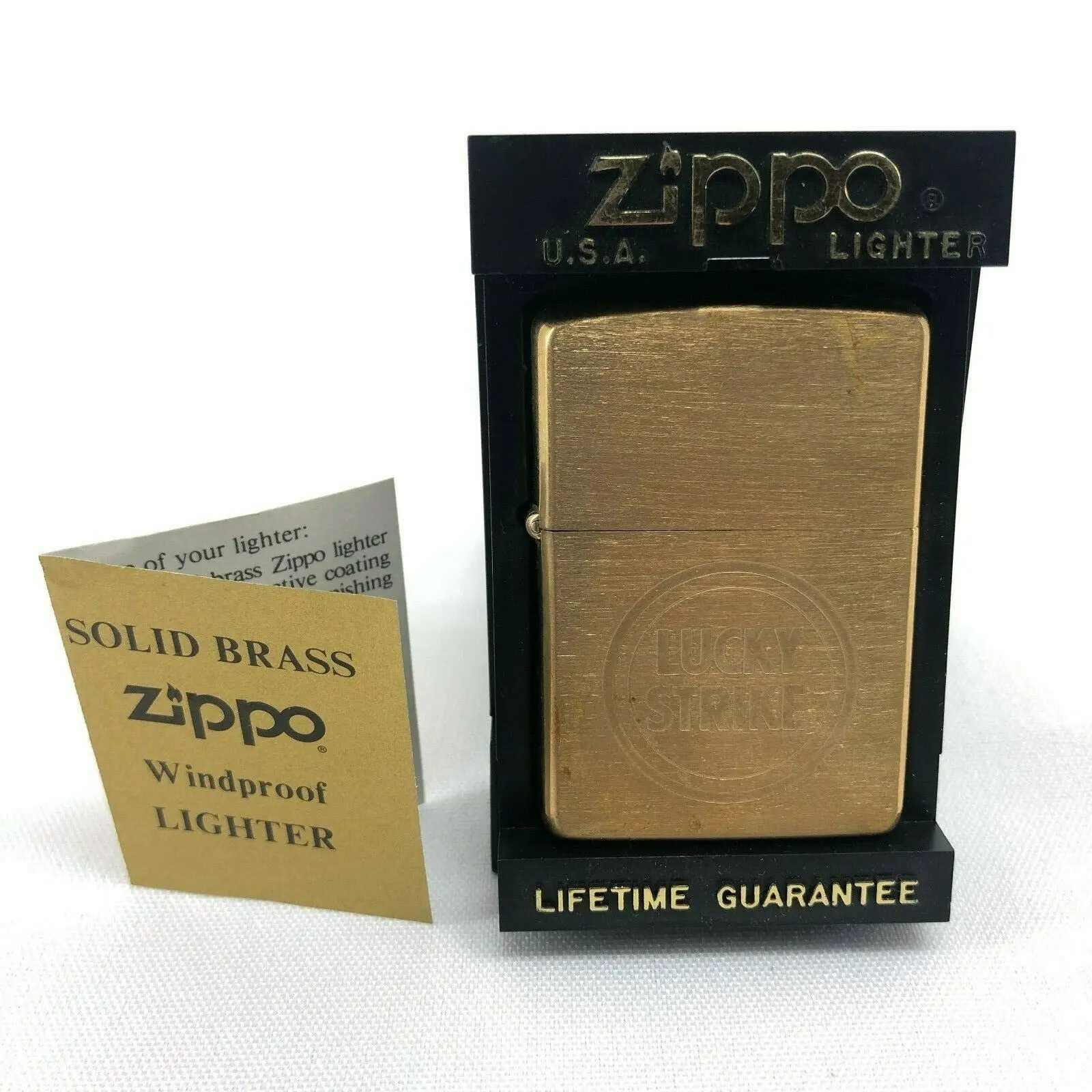 Zippo Lucky Strike, Solid Brass.