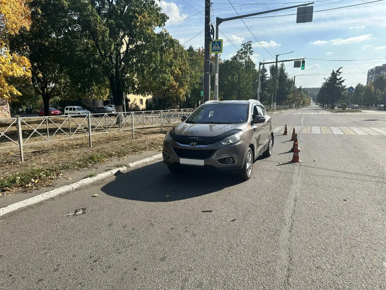 В Снежном водитель сбил девочку, переходившую дорогу на зелёный свет