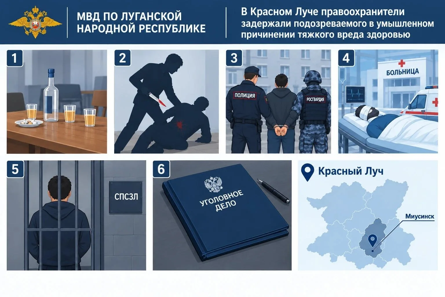 🚨 В Красном Луче распитие спиртных напитков для одного из мужчин закончилось ножевыми ...