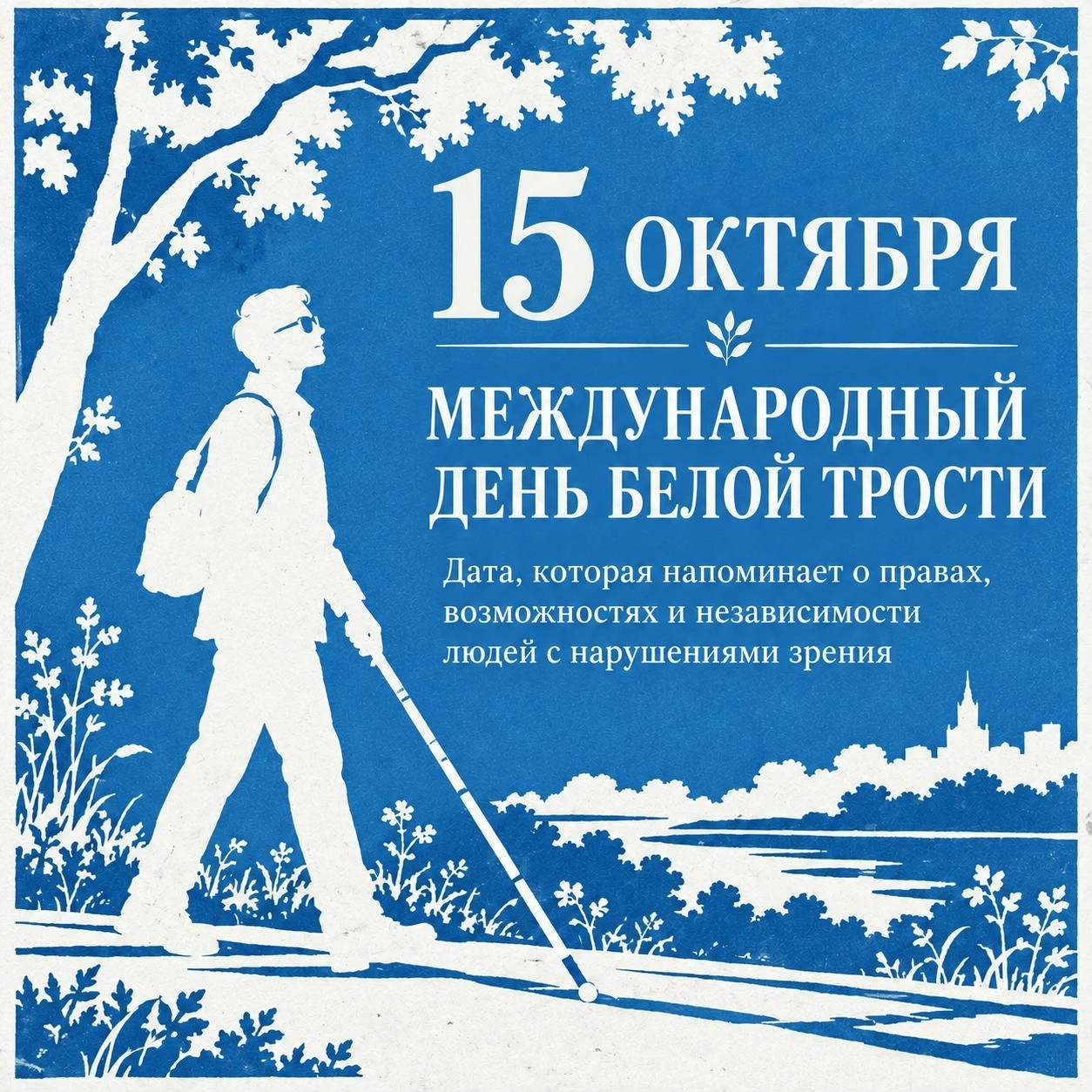 🦯 15 октября — Международный день белой трости