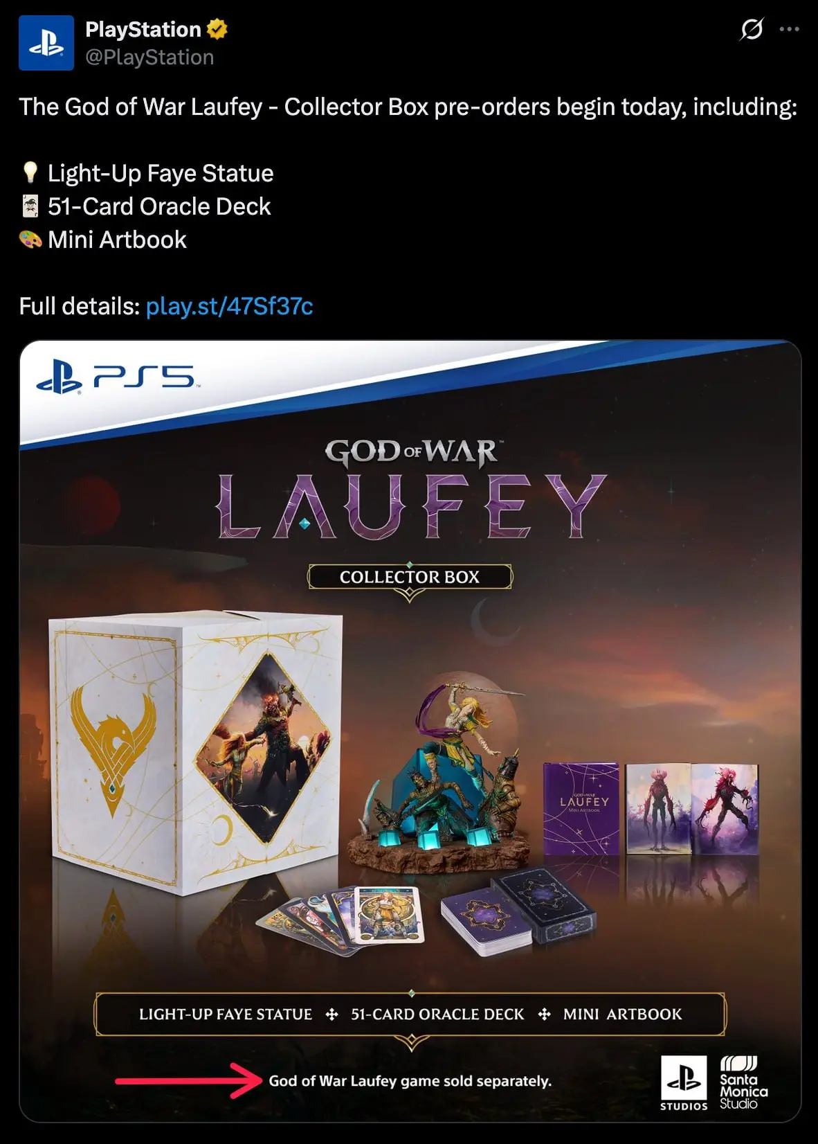 Мем: Sony показали коллекционное издание God of War Laufey — и там нет самой игры.