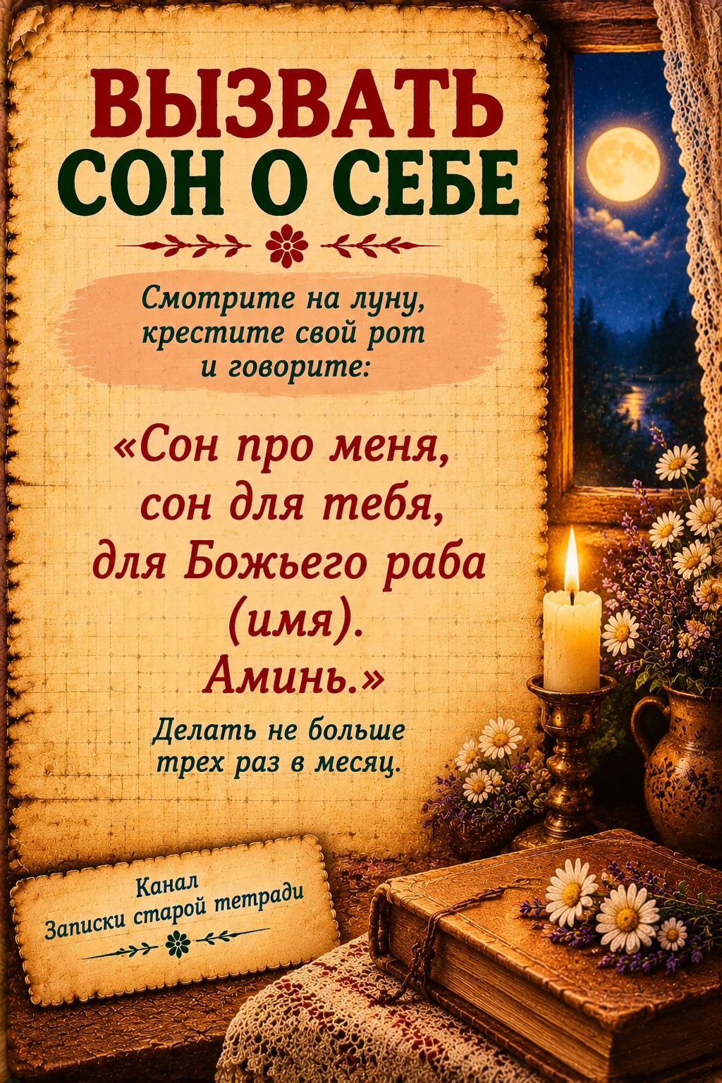 ВЫЗВАТЬ СОН О СЕБЕ 🌙