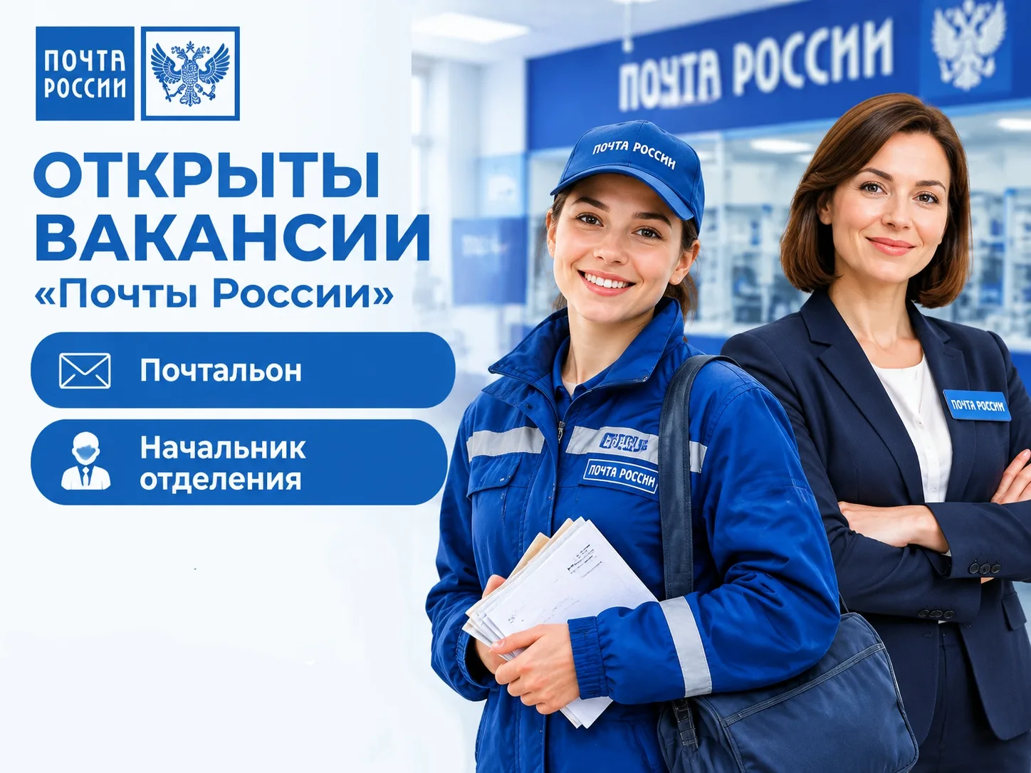 В Масальской территории открыты вакансии «Почты России»: почтальон и начальник отделения