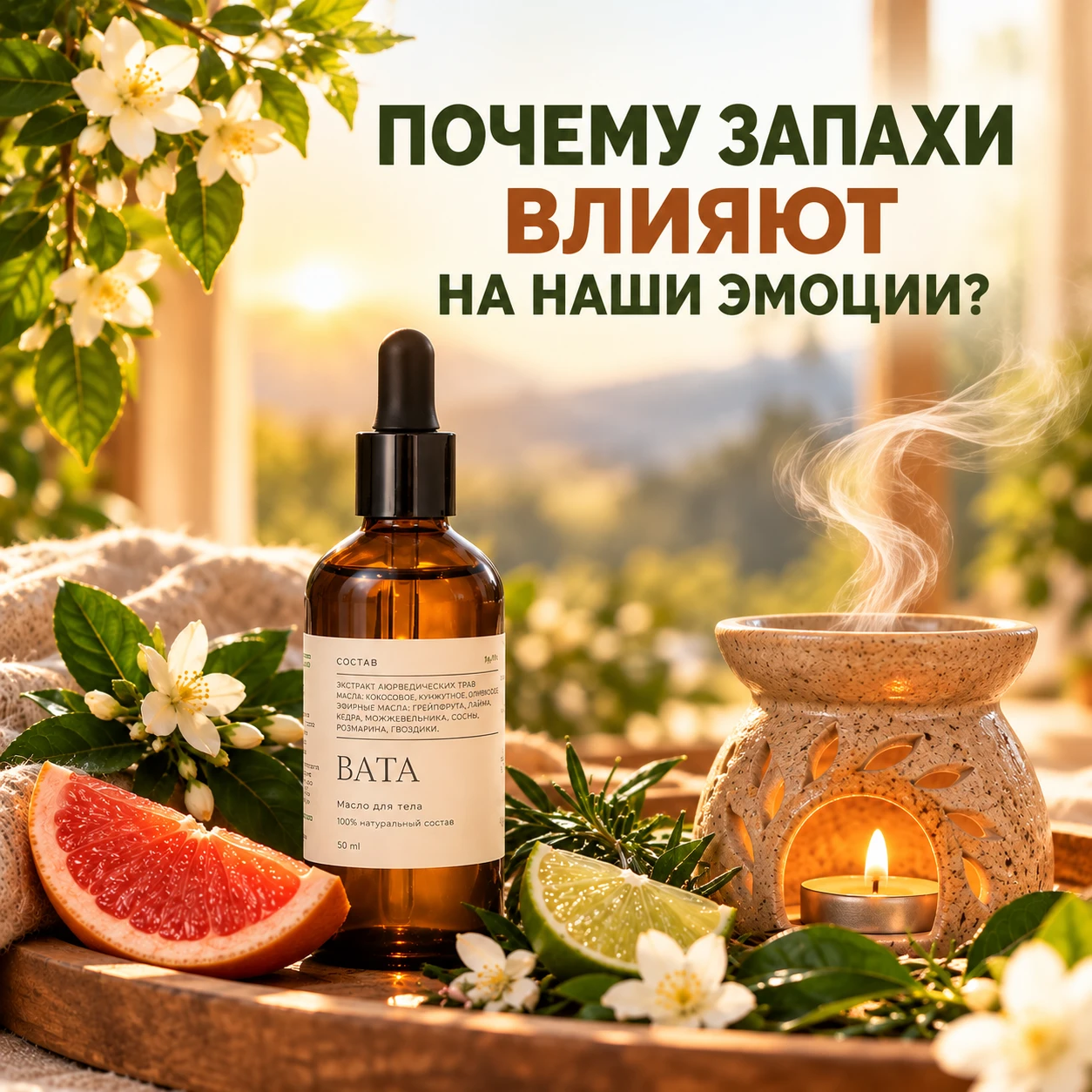 🌿 АРОМАТЫ И НАСТРОЕНИЕ: ПОЧЕМУ ЗАПАХИ ВЛИЯЮТ НА НАШИ ЭМОЦИИ?