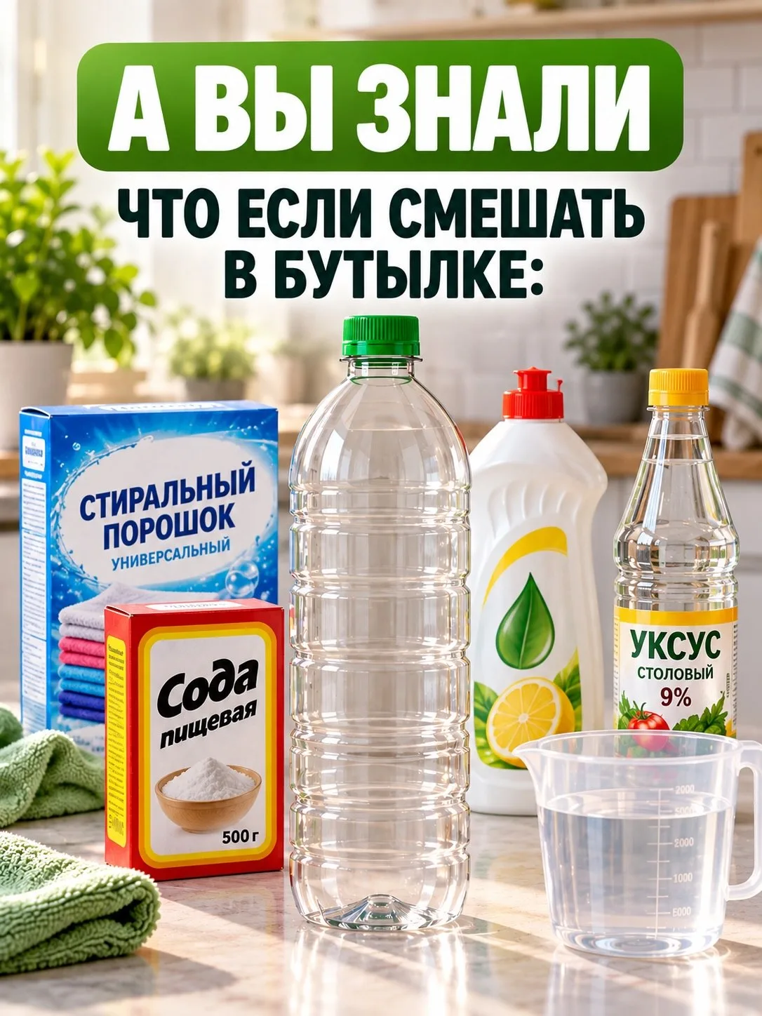 ✨ Одно домашнее средство вместо целой полки бытовой химии!