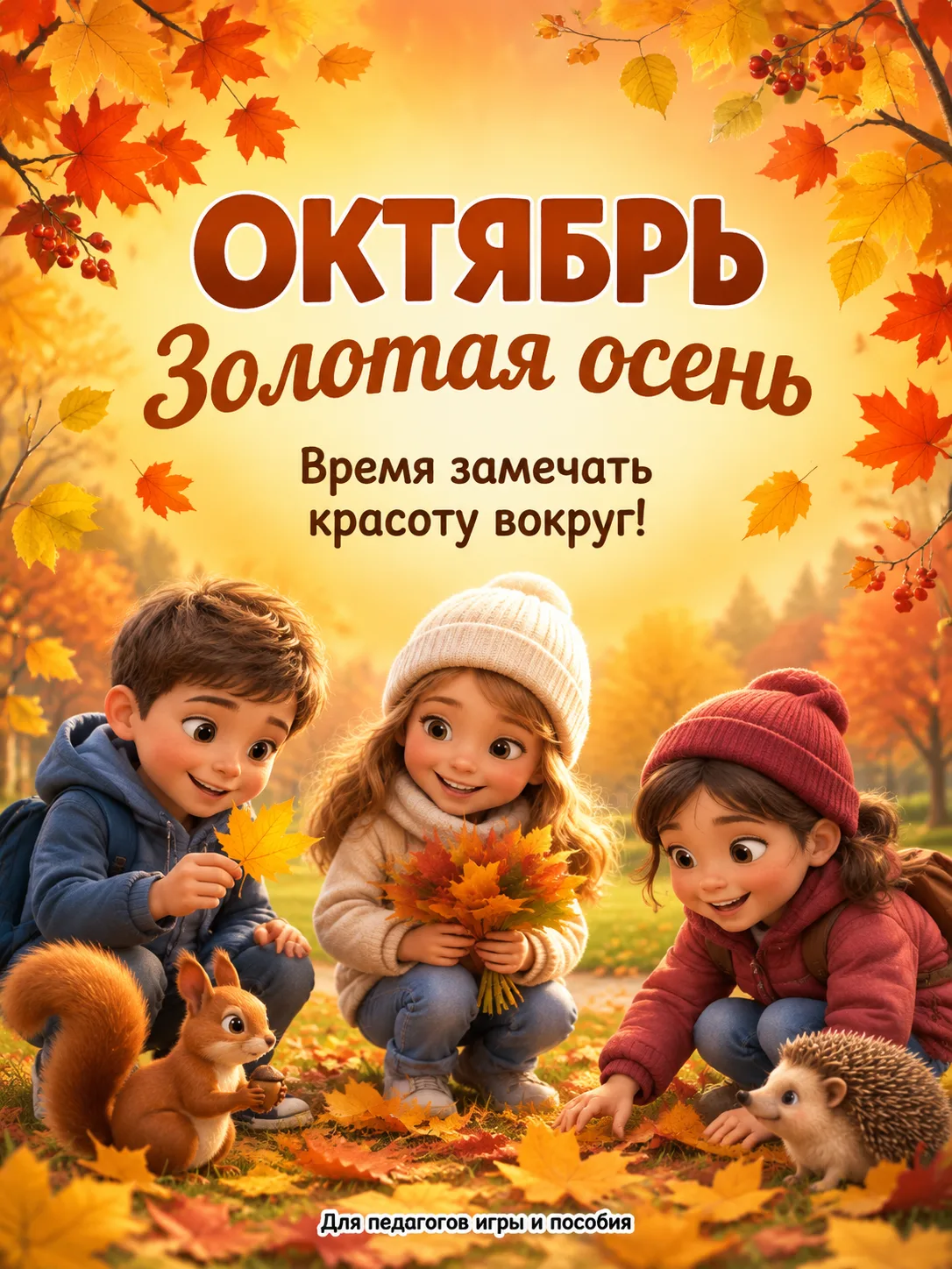 🍁 Папка-передвижка «Октябрь - золотая осень»
