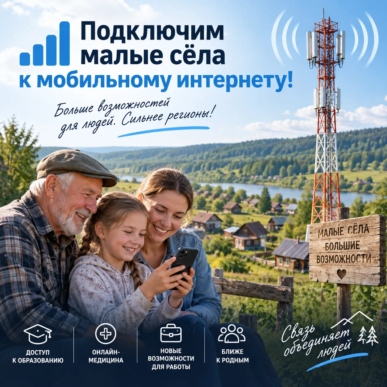📶 Подключим малые сёла к мобильному интернету!