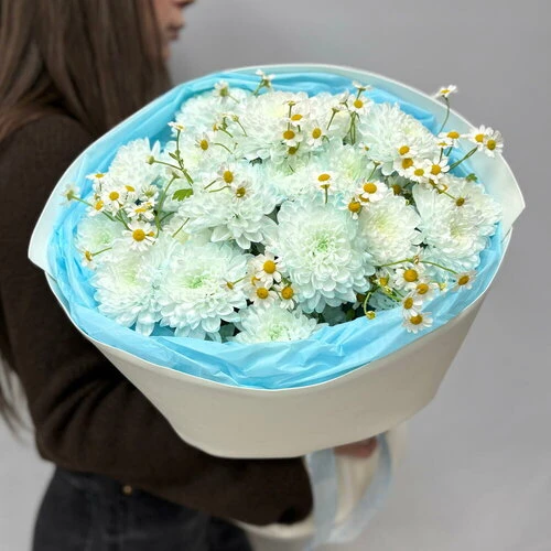 Цветы живые букет из альстромерии и розы 40см "Привет любимой" Flor2u