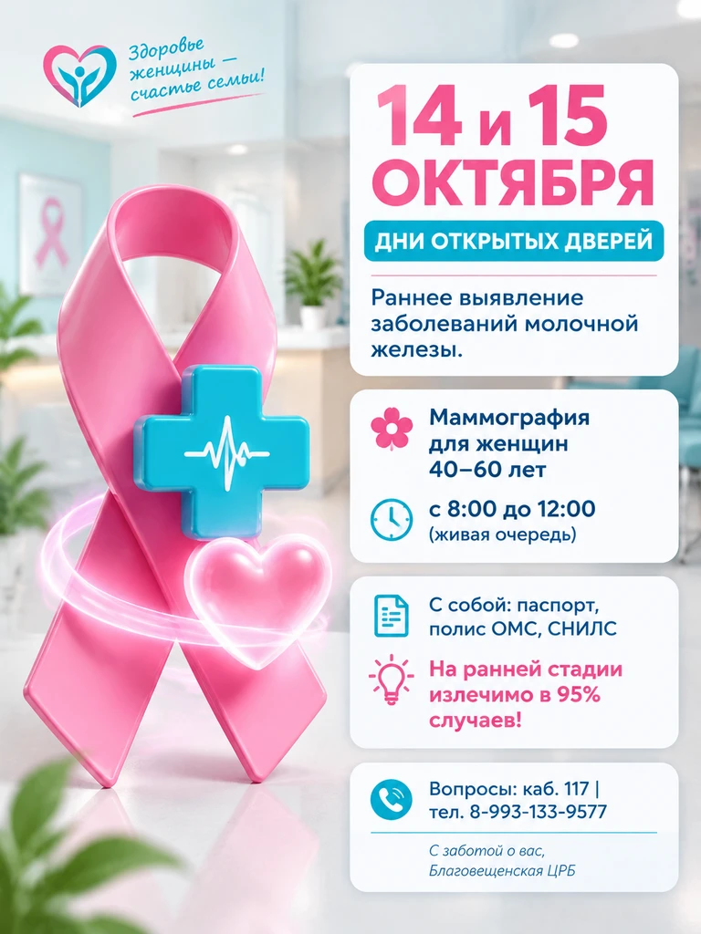 🎗 15 октября — Всемирный день борьбы с раком молочной железы