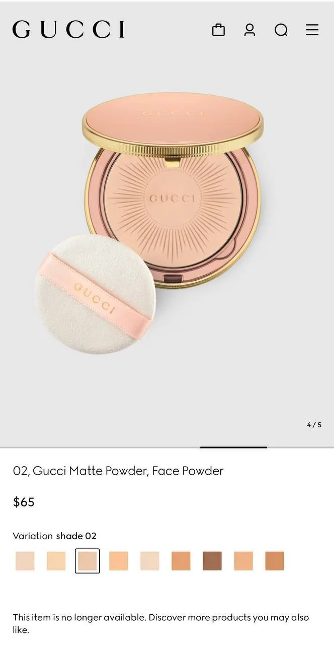 Матирующая пудра Gucci Matte Powder