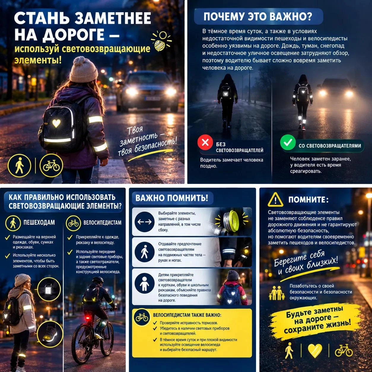 🚦 Засветись на дороге — позаботься о своей безопасности!