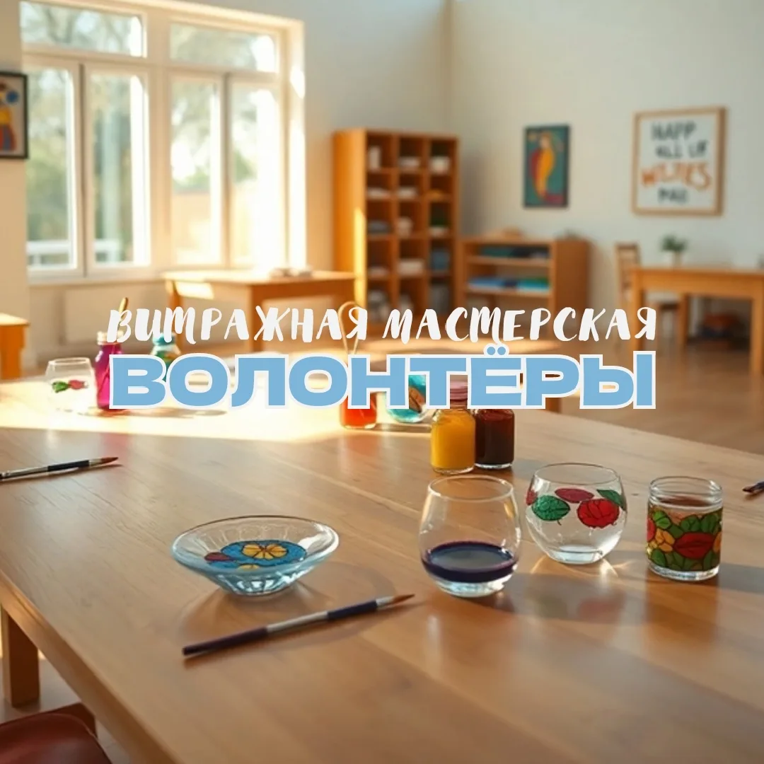 Привет волонтёрам проекта «Витражная мастерская роста: творчество без границ»! 🎉