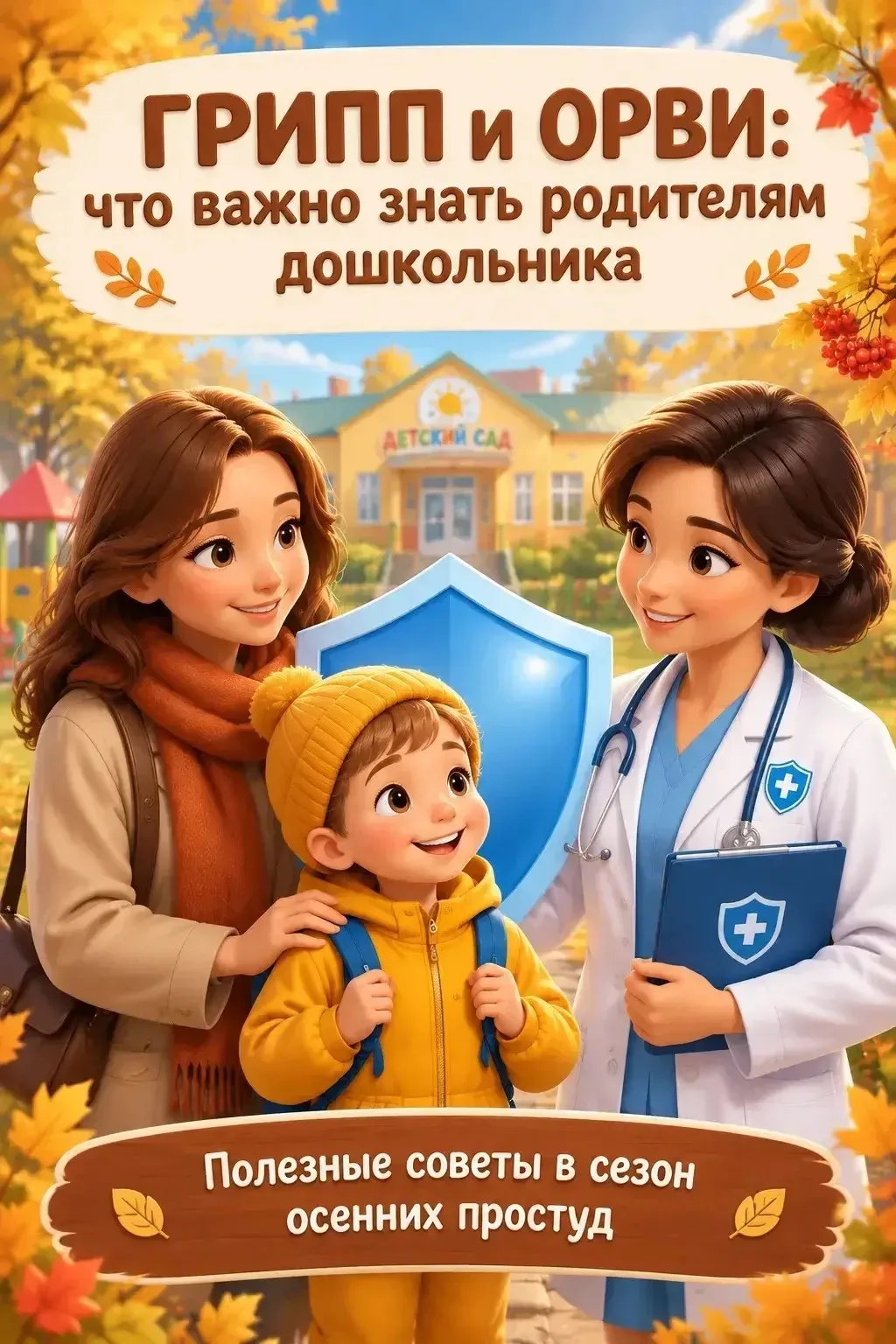 🍂 Осенний сезон простуд: защищаем детей правильно! 🤧