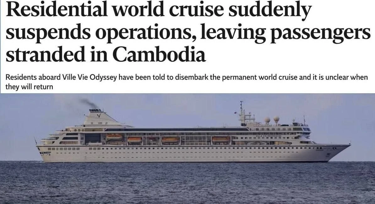 🛳Пассажиров бесконечного круиза высадили в Камбодже. Пожизненные места на лайнере стои...