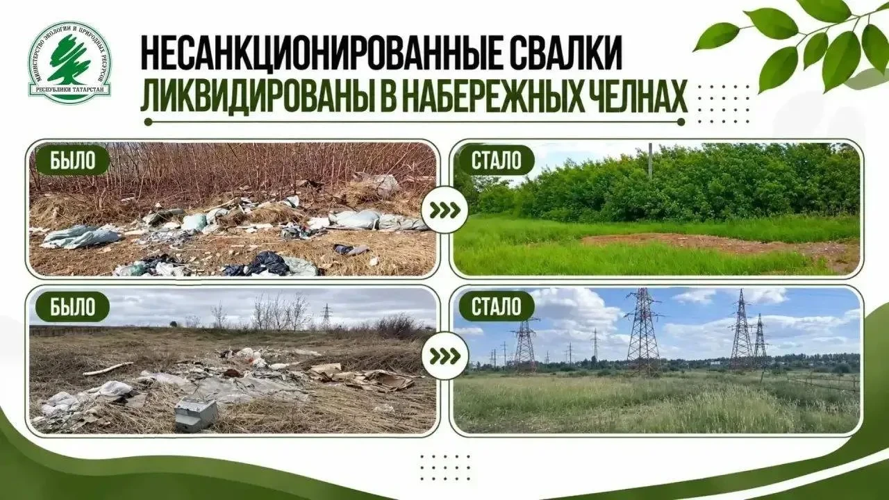 В Челнах убрали две незаконные свалки