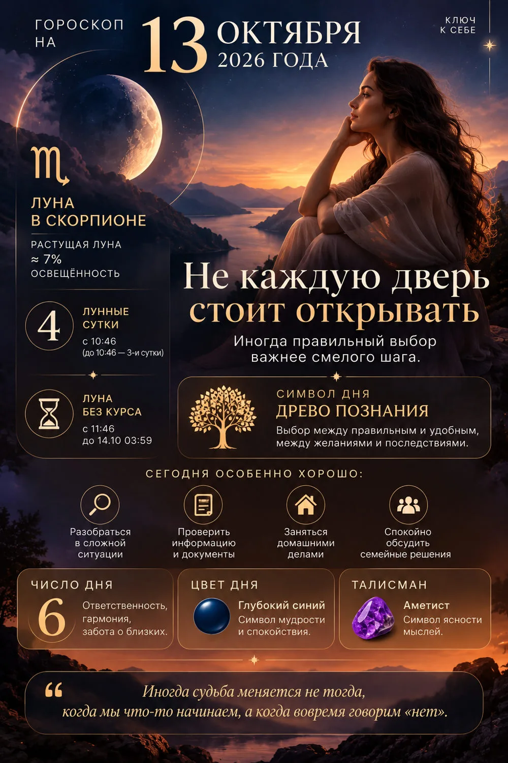 🔮 ГОРОСКОП НА 13 ОКТЯБРЯ 2026 ГОДА