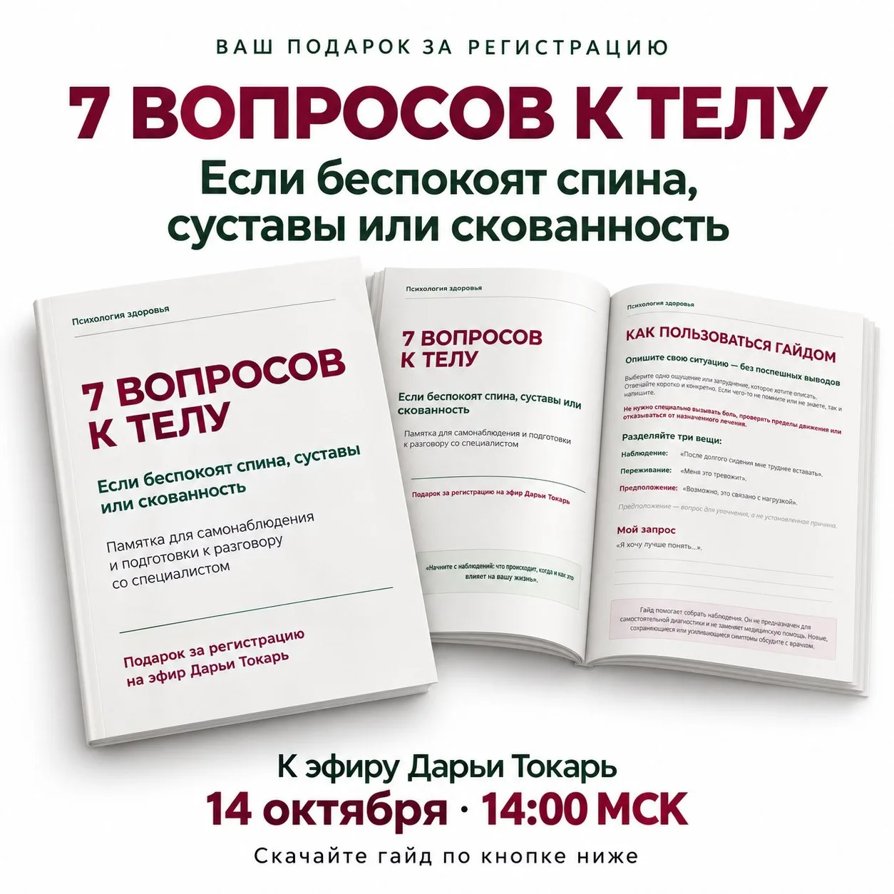 Что вы получите на эфире Дарьи Токарь и с чем уйдёте? 🤍